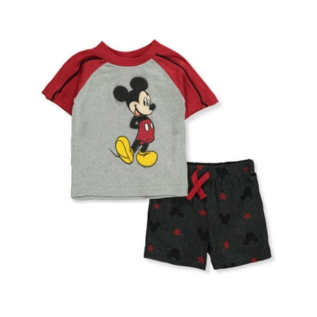 

Disney Mickey Mouse Baby Boys 2-Piece Shorts Set Outfit - gray multi 0 - 3 months (Newborn)
