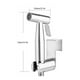 thumbnail image 2 of Pulverizador de bidé de acero inoxidable Control de presión de agua ajustable Lavadora Bidet Herramienta de limpieza de mano Jumpingount HA5492-00B, 2 of 6