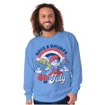 thumbnail image 3 of Retro Smurfs Cartoon 4th of July Sweatshirt for Men or Women Brisco Brands S, 3 of 6