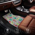 thumbnail image 6 of Pofeuu Cute Dinosaur Print Car Foot Mat Set of 4 Pieces - All-Weather Full Set Floor Mats for Cars Trucks SUVs, 6 of 7