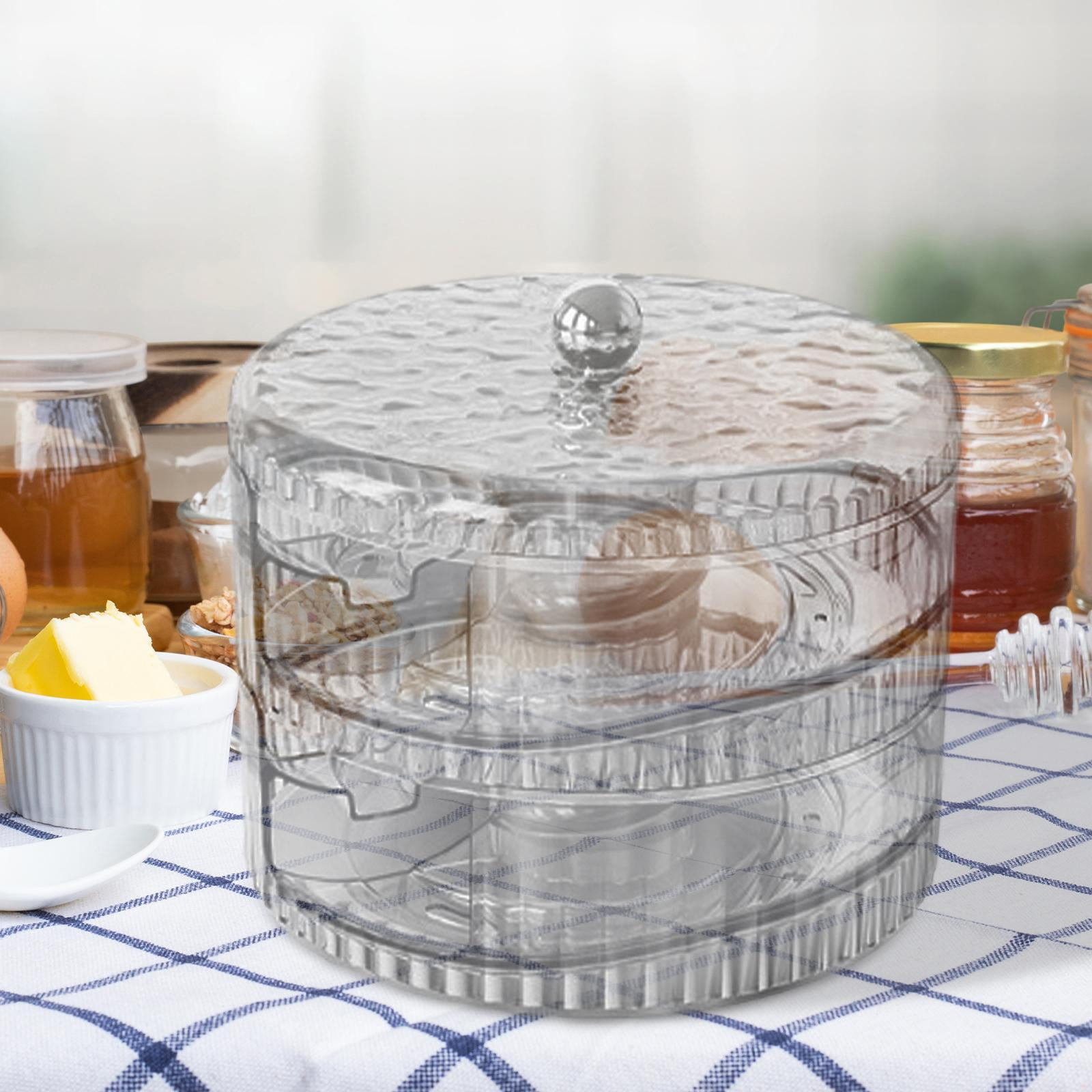 Fancyes Auto Rolling Egg Dispenser Stackable Egg Organizer Egg Tray Automatic Egg Roller Organizer for Restaurant Refrigerator Pantry Gray Double Tier