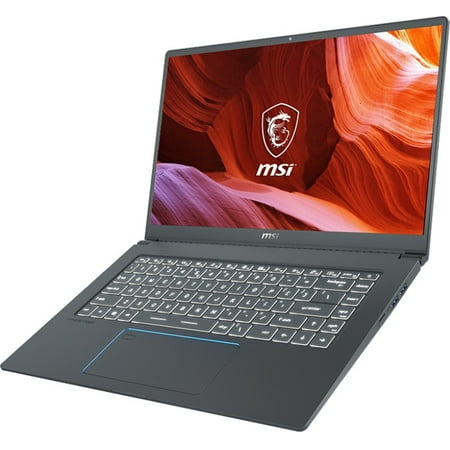 MSI Prestige 15 A10SC-011 15.6" Notebook - Intel 6 CORE i7-10710U - 16GB RAM - 512GB SSD - NVIDIA GeForce GTX 1650 Max-Q - Windows 10 Pro - Gray with Blue Diamond Cut