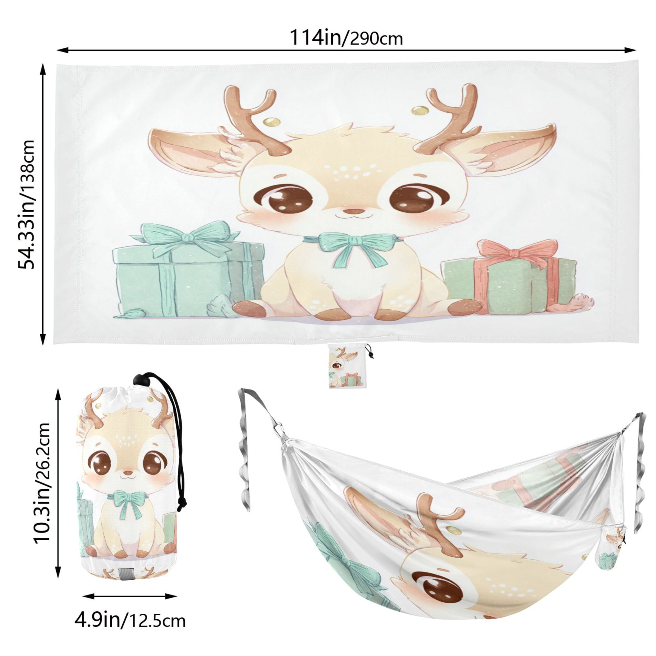 Hammock Camping Hammock Nylon Portable Hammock Travel Camping Hammock Cute Little Deer