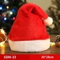 thumbnail image 1 of Gorros de Navidad para adultos, gorros rojos cómodos de Papá Noel, adornos para Navidad, Año Nuevo, Festival, suministros para fiestas, 1 of 4