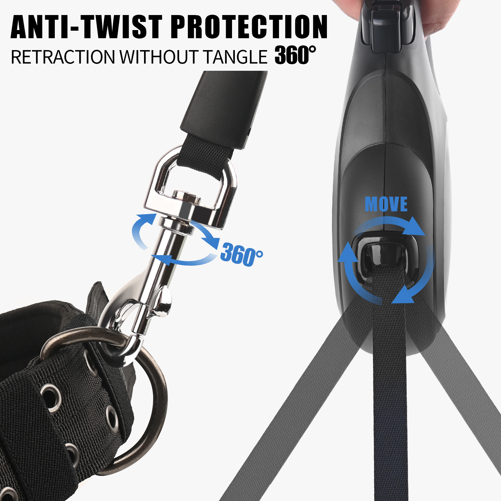 Newlight66 Retractable Dog Leash for Large Dogs, 26 ft photo 2