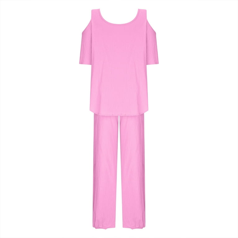DDAPJ pyju Summer Piece Outfits for Women Cotton Linen Lounge