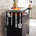 thumbnail image 3 of Expert Grill Outdoor BBQ Prep Cart with Wheels, Stainless Steel Top & Storage Shelves, 3 of 25
