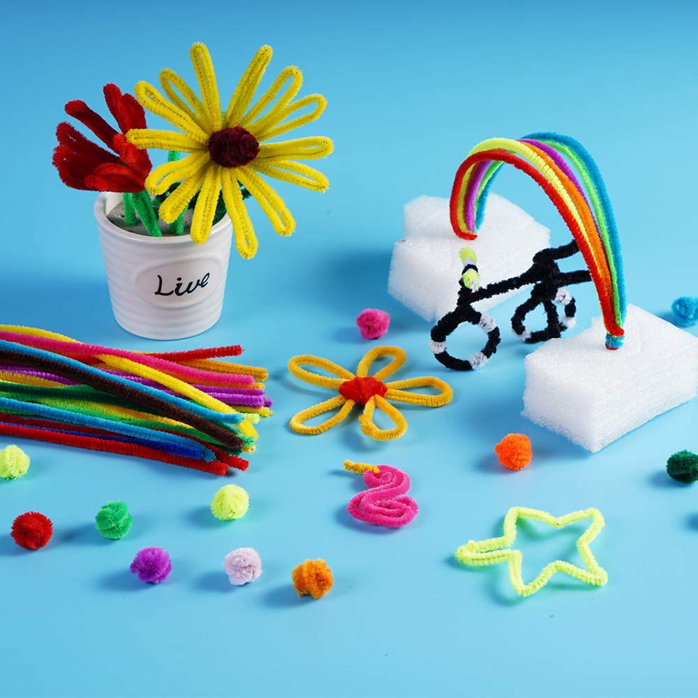 1600 Pcs 32 Colors Pipe Cleaners Chenille Stems Pipe Cleaners 6 mm X 12 Inch Craft Supplies Art Supplies For Kids Adults DIY Creative Decorations Creative DIY Projects Decorations