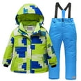 thumbnail image 2 of Hicidod Kids Girls Boys Snowsuit Fleece Lined Winter Warm Toddler Ski Suits 2-Piece Usb Heated Waterproof Hooded Snowboard Jumpsuits, 2 of 4
