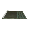 thumbnail image 2 of Ahgly Company Machine Washable Indoor Round Oriental Turquoise Blue Traditional Area Rugs, 6' Round, 2 of 4