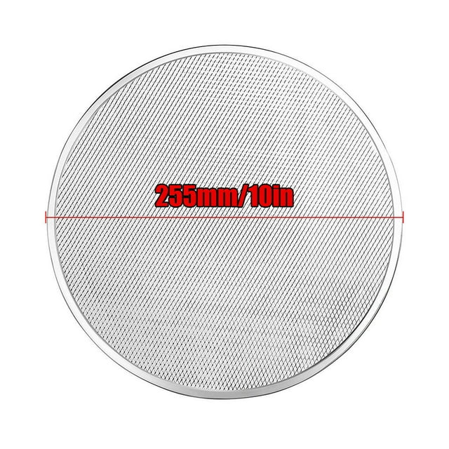 Écran de Cuisson pour Pizza en Aluminium Réutilisable Forme Ronde Pâtisserie Plateau de Cuisson Résistant à la Chaleur Grille Tarte Filet Four de Cuisine Boulangerie 10 Pouces