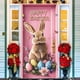 thumbnail image 5 of Cortina de puerta de Pascua: Cortina de puerta con conejitos y huevos de Pascua lindos para el porche, patio, versión B, 5 of 6