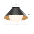 thumbnail image 4 of FM485214WHOP-Alora Lighting-Remy - 1 Light Flush Mount-8.5 Inches Tall and 13.5 Inches Wide-White Finish, 4 of 7