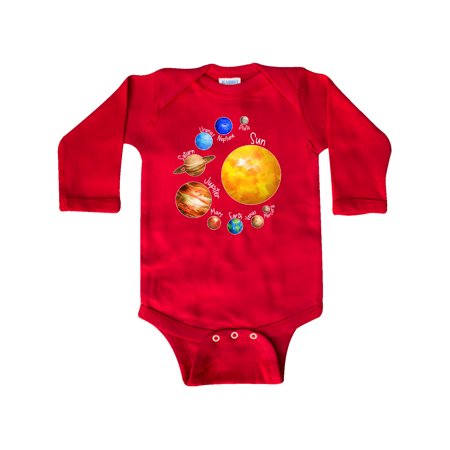

Inktastic Sun and Planets- Yes and Pluto Gift Baby Boy or Baby Girl Long Sleeve Bodysuit