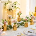 thumbnail image 2 of Juego de jarrones pequeños de cristal dorado Bud Vases NUPTIO, 12 unidades, para flores, 2 of 7