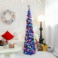 thumbnail image 4 of Fall Tree Home Decor Pop Up Tree with Lights & Timer & Modes Collapsible Tinsel Pencil Tree for Autumn Harvest Porch Thanksgiving Party Decorations Maple Leaves, 4 of 6