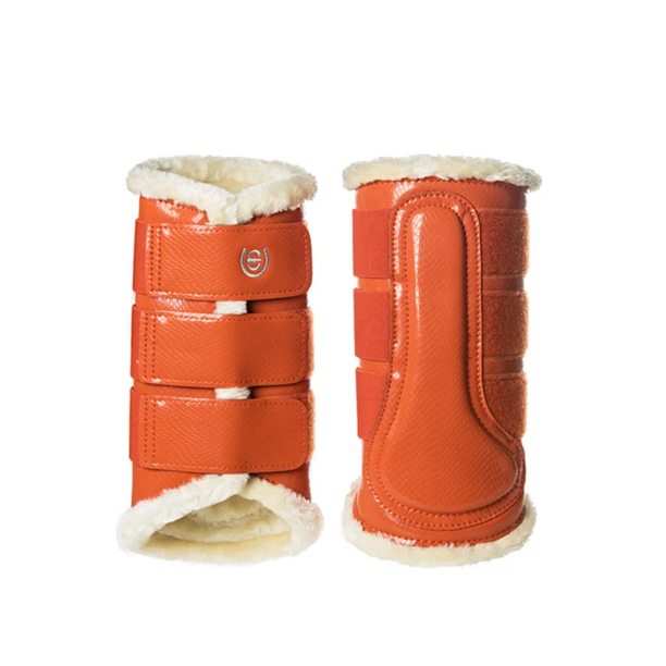 Equestrian Stockholm Brushing Boots Back Brick OrangeS