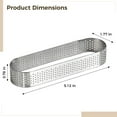 thumbnail image 2 of 6 Pcs 304 Stainless Steel Oval Tart Molds - Perforated Non-Stick Baking Rings, 5.1 x 1.8 Inch Professional Pastry Ring Molds for French Tarte, 2 of 5