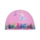 thumbnail image 1 of Gorro de natación de poliéster de dibujos animados de sirena rosa de 1 pieza, 1 of 6
