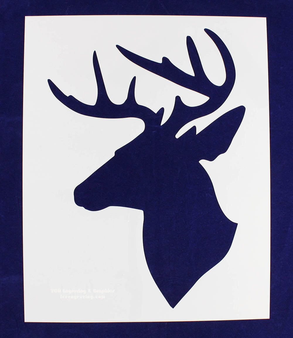 Buck-Deer Head Stencil (Side View) 17.5"H X 14"W - Walmart.com ...