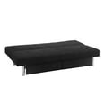 DHP Sola Storage Futon with Storage Drawers, Black Microfiber