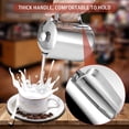 thumbnail image 4 of Jarra para espumar leche de acero inoxidable con tapa, perfecta para máquinas de café expreso, espumador de leche, Latte Art - Plata, 350ml Sincero Electrónica, 4 of 5