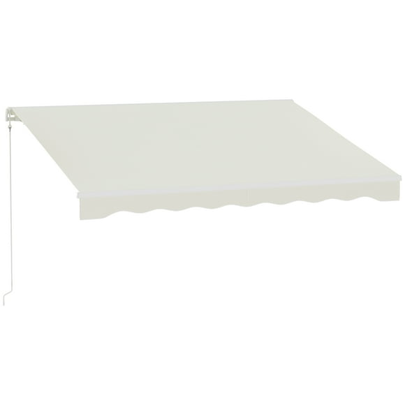 Outsunny 10' x 8' Electric Retractable Awning w/ Remote Controller, Cream White