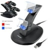 Insten For Dual PS4 Controller Charger Station, Charging Dock Stand, with USB Cord Cable for Sony PlayStation 4 PS4 Controllers LED Cradle