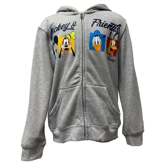 Disney Mickey & Friends Zip Hooded Fleece, (Boy's)