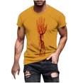 thumbnail image 2 of Qiopertar Liquidation à Moins de 5$ Nouvelle Mode Décontractée T-shirt Homme Imprimé Sport Manches Courtes Col Rond Blouses Chemises en Liquidation Offres d'Accès Anticipé, 2 of 5