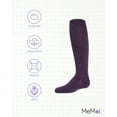 thumbnail image 6 of MeMoi Girls Ultra-Soft Opaque Pima Cotton-Rich Mini-Ribbed Sweater Tights - Girls - Female, 4, Mysterioso, 6 of 12
