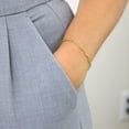 thumbnail image 3 of Nuragold 10k Real Yellow Gold Paperclip 3mm Elongated Cable Link Bracelet (7"-8") Italian Jewelry for Men & Women, 3 of 10
