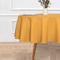 thumbnail image 2 of LAICAIW Round Tablecloth-70 Inch-Water Resistant Spill Proof Washable Polyester Table Cloth Decorative Fabric Table Cover for Dining Table, Buffet Parties and Camping, Gold, 2 of 7