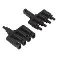 thumbnail image 2 of Conectores De Panel Solar, 1000 V CC Autoblocante 4 A 1 Conectores De Panel Solar Anti UV A Prueba De Polvo PPO Cobre Estañado Para Granja ANGGREK Solar Panel Connectors, 2 of 8