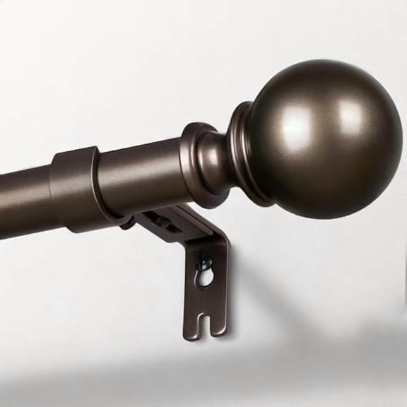 Curtain Rods for Windows 32 to 48, 1 Inch Adjustable Heavy Duty Bronze Curtain Rod, Outdoor Indoor Room Divider Modern Drapery Pole, 32-48"