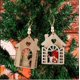 thumbnail image 1 of Fiudx Ofertas y liquidaciones Colgante de madera para Navidad, copo de nieve, muñeco de nieve de cinco estrellas, anciano, árbol de Navidad, 1 of 3
