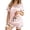 D-Pink Dot, variant on Pajamas Sets for Women Short Sleeve Button Down Tops and Shorts 2 Piece Outfit Soft Satin Silk Pjs Sleepwear Loungewear