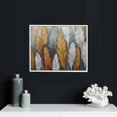 Flowers Florals Landscape Wall Art Picture, Abstract Botanical Grayish