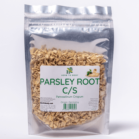 Herb To Body Parsley Root C/S | Cut & Sifted | Petroselinum Crispum | Wildcrafted | 4oz