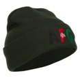thumbnail image 4 of Afghanistan AFG Flag Embroidered Long Beanie - Olive OSFM, 4 of 5