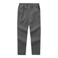 thumbnail image 4 of Boys' Dress Pants Quick-Dry Stretch Straight Suits Pants School Uniform Pants Classic Casual Elastic Waist Trousers Relaxed Fit, 4 of 7