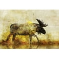 thumbnail image 2 of Roko, Ken 32x23 White Modern Wood Framed Museum Art Print Titled - Happy Moose I, 2 of 4