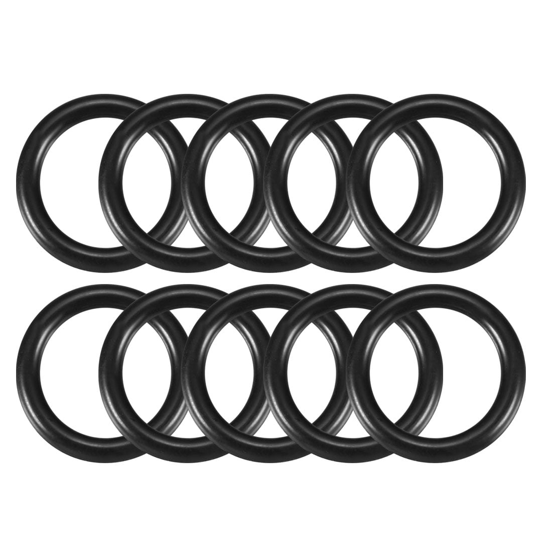 10 Pcs Black Rubber 55mm x 2mm Oil Seal O Rings Sealing Gaskets Washer 