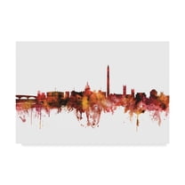 Trademark Fine Art 'Washington DC Skyline Red' Canvas Art by Michael Tompsett