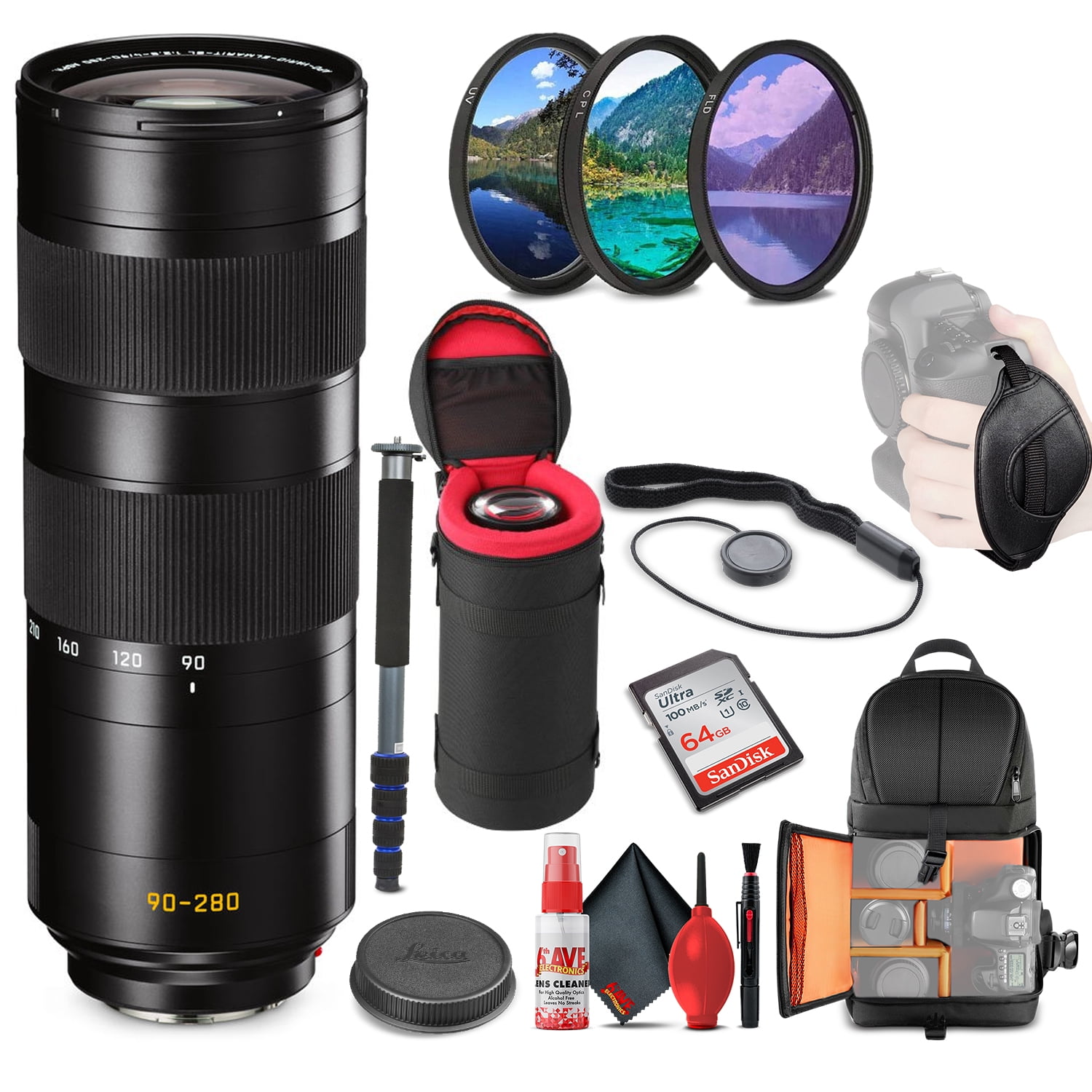 Leica APO-Vario-Elmarit-SL 90-280mm f/2.8-4 Lens (11175) + 64GB