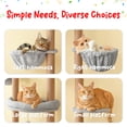 thumbnail image 4 of Furcato Cat Tree, Floor to Ceiling Cat Tower Adjustable Height [92.9-102.4in=235-258cm], 7 Tiers Cat Climbing Play House with Fully Sisal Scratching Post, Grey, 4 of 9