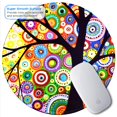 thumbnail image 4 of BOSOBO Mouse Pad, Beautiful Round Mouse Mat with Design Tree of Life, Small Circular Mousepad, Non-slip Rubber Mouse Pad with Stitched Edges, Cute Office Mouse Pad for Girls and Women, 7.9 x 7.9 Inch, 4 of 4