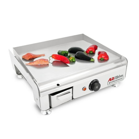 ALDKitchen Flat Top Griddle | Teppanyaki Grill with Manual Control | 18.50" x 16.14" | 110V