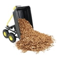 thumbnail image 2 of GDF Studio Poly Garden Dump Truck with Steel Frame, 10" Pneumatic Tires, Heavy Duty Folding Cart, Black, 2 of 17