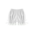 thumbnail image 3 of iiniim Kids Girls Ruffled Lace Hem Bloomer Shorts Breathable Safety Pants White 130, 3 of 7